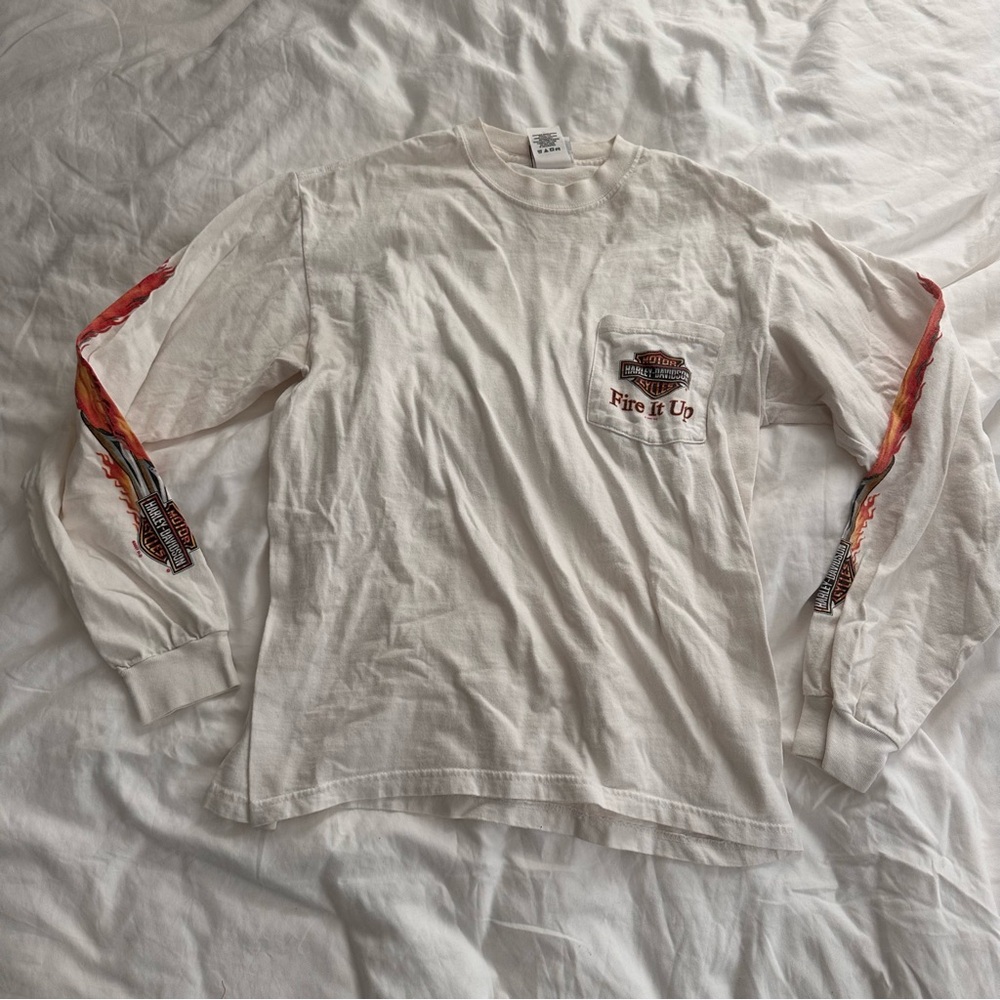 Vintage Harley Davidson Long Sleeve Motorcycle Medium